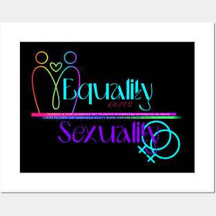 Equality Loves Sexuality, Human Pride Rainbow Shirt, LGBT Gay Ally Posters and Art